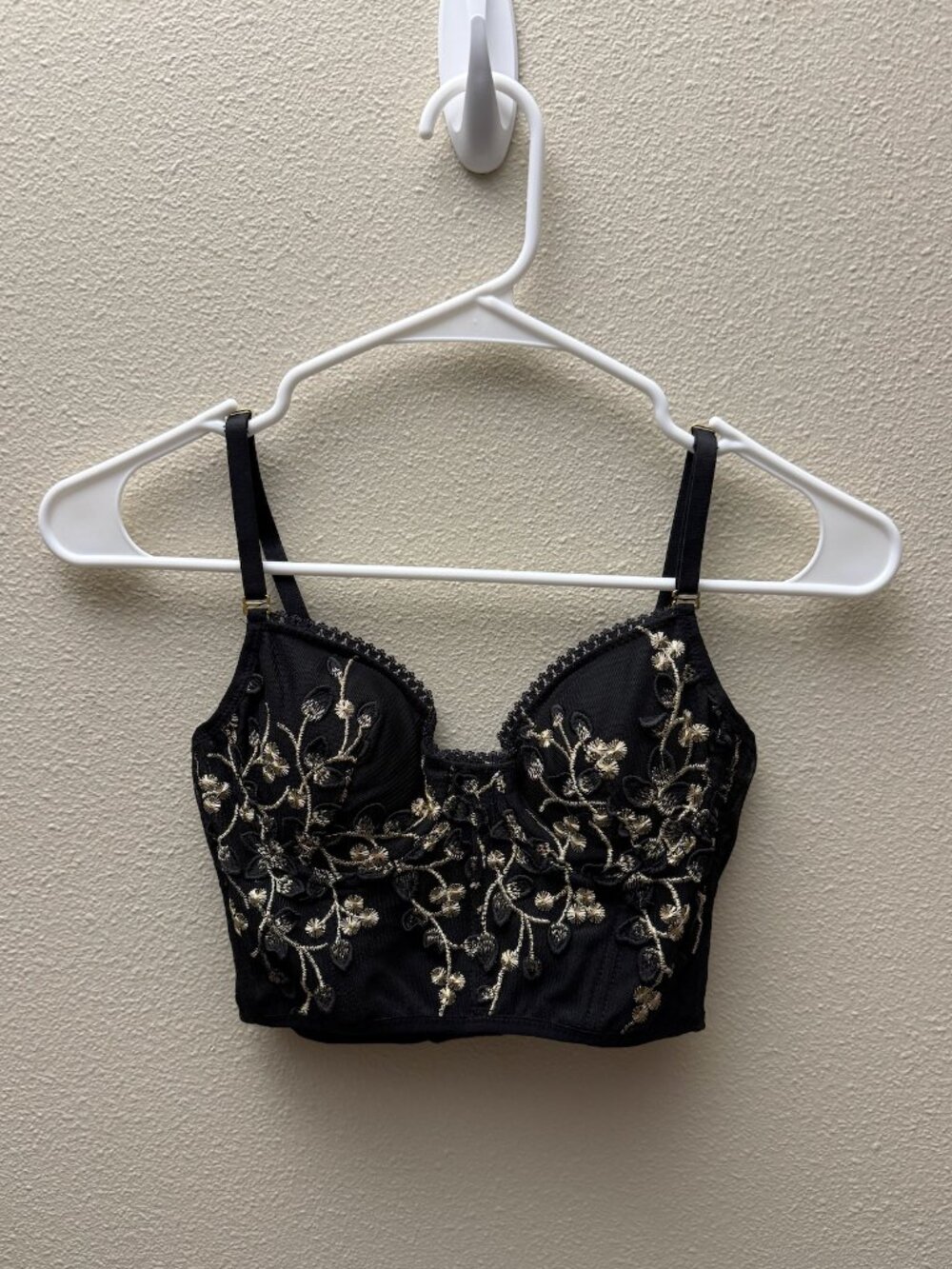 Floral Embroidered Corset Top